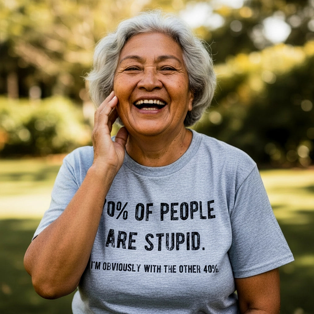 "70% of People are Stupid" Light Cotton Unisex T-Shirt