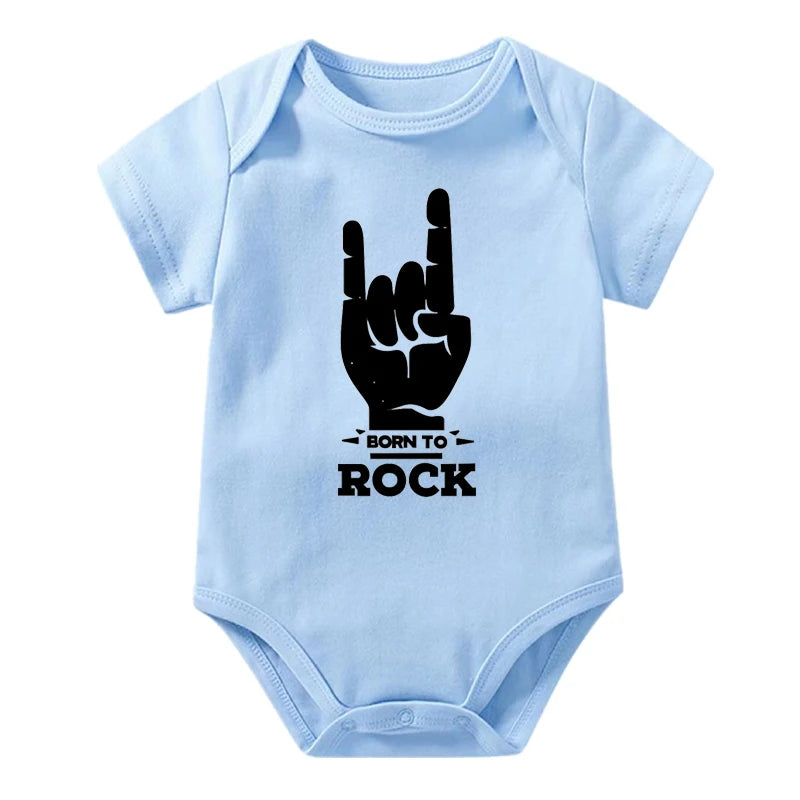Born to Rock Cotton Baby Onesie