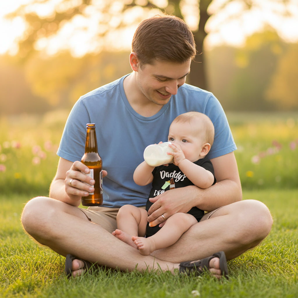Daddy's Drinking Buddy Cotton Onesie
