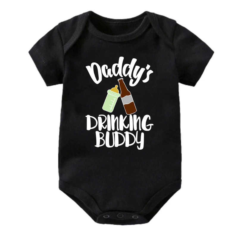 Daddy's Drinking Buddy Cotton Onesie