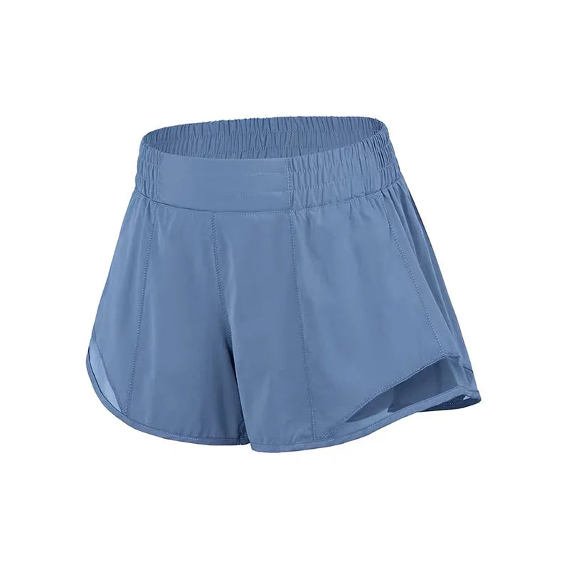 Blue shorts on a white background