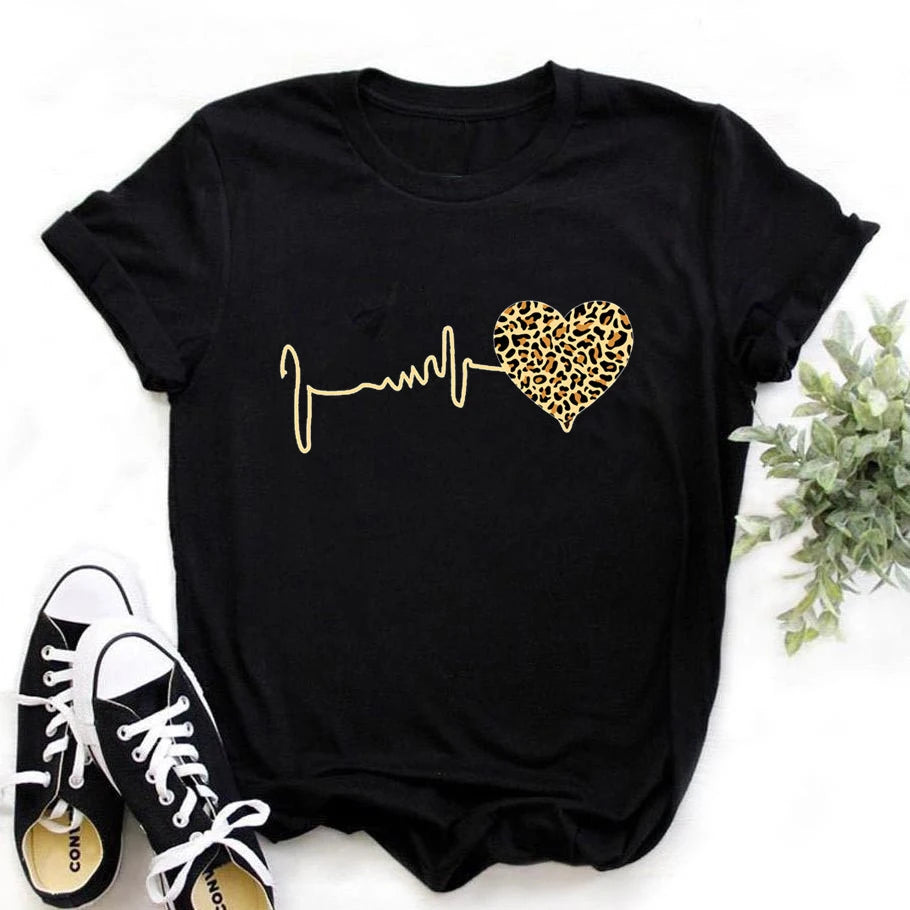 90 's Style Heartbeat Short Sleeve Women's T-Shirt